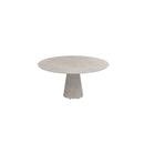 Royal Botania Conix Table ronde Ø160cm Dining Pied Béton Cement Grey CG - Plateau Céramique Cemento Luminoso CL 