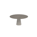 Royal Botania Conix Table ronde Ø160cm Dining Pied Béton Cement Grey CG - Plateau Céramique Terra Marrone TM 