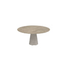 Royal Botania Conix Table ronde Ø160cm Dining Pied Béton Cement Grey CG - Plateau Céramique Terra Sabbia TS 