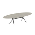 Royal Botania Exes Table Ellipse 320x140cm Pieds Alu Anthracite A - Plateau Céramique Ceppo Dolomitica CD 
