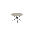 Royal Botania Exes Table ronde Ø120cm Pieds Alu Anthracite A - Plateau céramique Pearl Grey PG 
