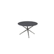 Royal Botania Exes Table ronde Ø120cm Pieds Alu Bronze BR - Plateau Céramique Nero Marquina NM 