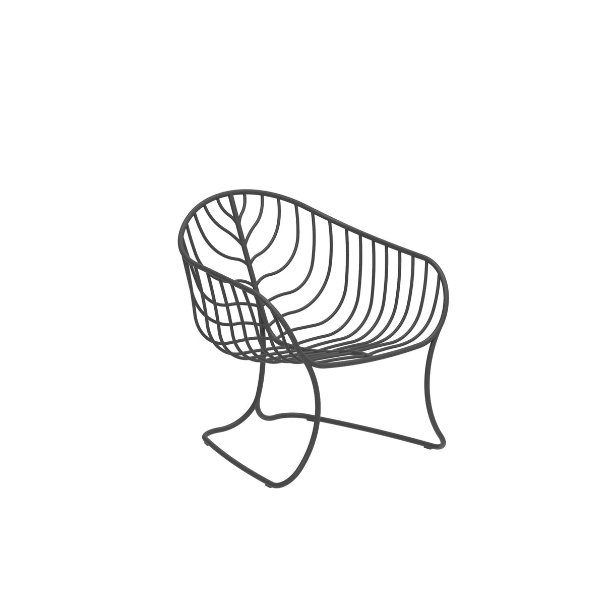 Royal Botania Folia FOL77 Fauteuil bas Lounge Anthracite A 