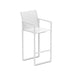 Royal Botania Ninix NNX43T Tabouret haut de bar Laqué White W - Toile White WU 