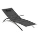 Royal Botania O-zon OZN195T Chaise longue Lounger empilable Inox Brossé SS - Toile Black ZU 