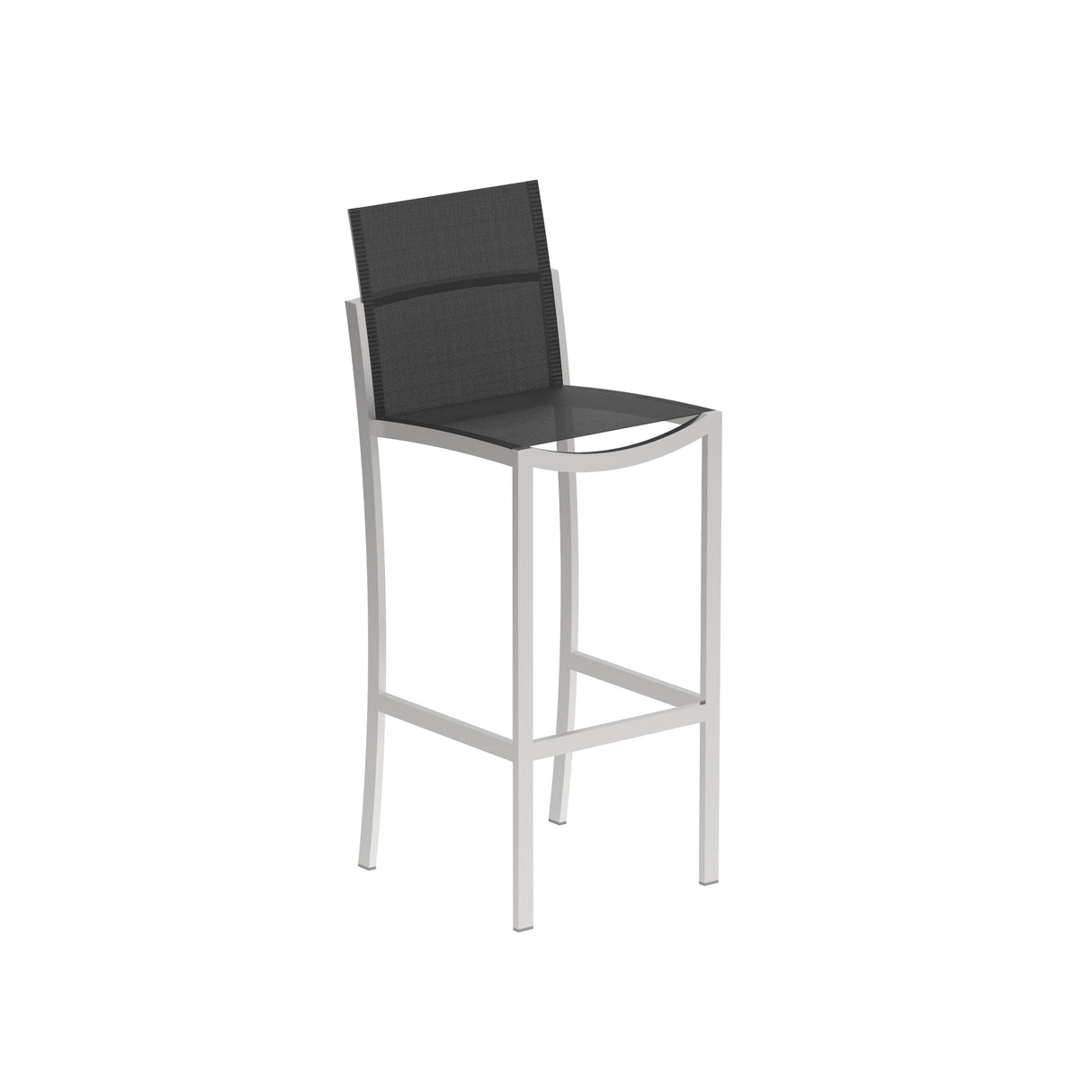 Royal Botania O-zon OZN43T Tabouret haut de bar Inox Brossé SS - Toile Black ZU 