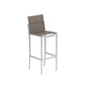 Royal Botania O-zon OZN43T Tabouret haut de bar Inox Brossé SS - Toile Cappuccino CAU 
