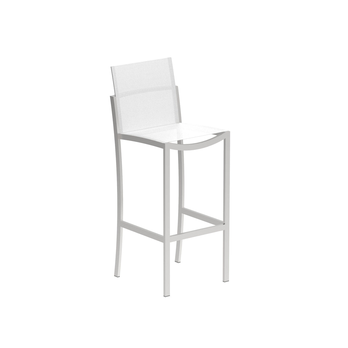 Royal Botania O-zon OZN43T Tabouret haut de bar Inox Brossé SS - Toile White WU 