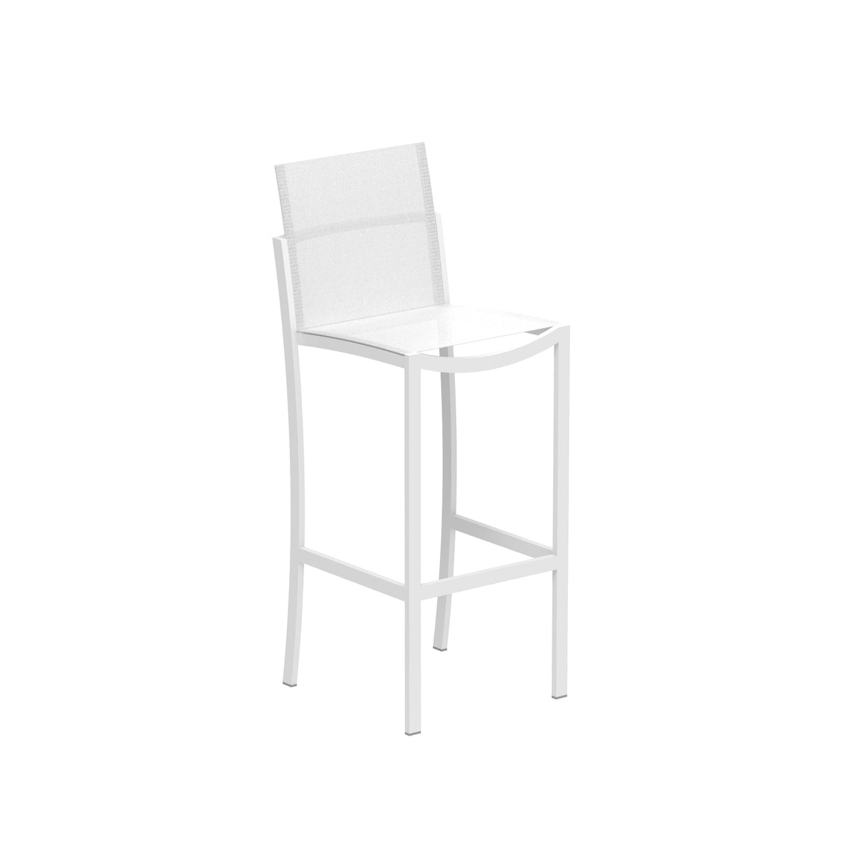 Royal Botania O-zon OZN43T Tabouret haut de bar Laqué White W - Toile White WU 