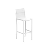 Royal Botania O-zon OZN43T Tabouret haut de bar Laqué White W - Toile White WU 