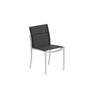 Royal Botania O-zon OZN47T Chaise repas empilable Inox Brossé SS - Toile Black ZU 