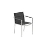 Royal Botania O-zon OZN55T Fauteuil repas empilable Inox Brossé SS - Toile Black ZU 