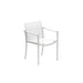 Royal Botania O-zon OZN55T Fauteuil repas empilable Inox Brossé SS - Toile White WU 