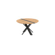 Royal Botania Traverse TRV130F Table repas Ø130cm Laqué Black A Teak W 