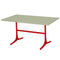 Schaffner Arbon Table repas rabattable 117x70cm Rouge 30 Vert Pastel 64 