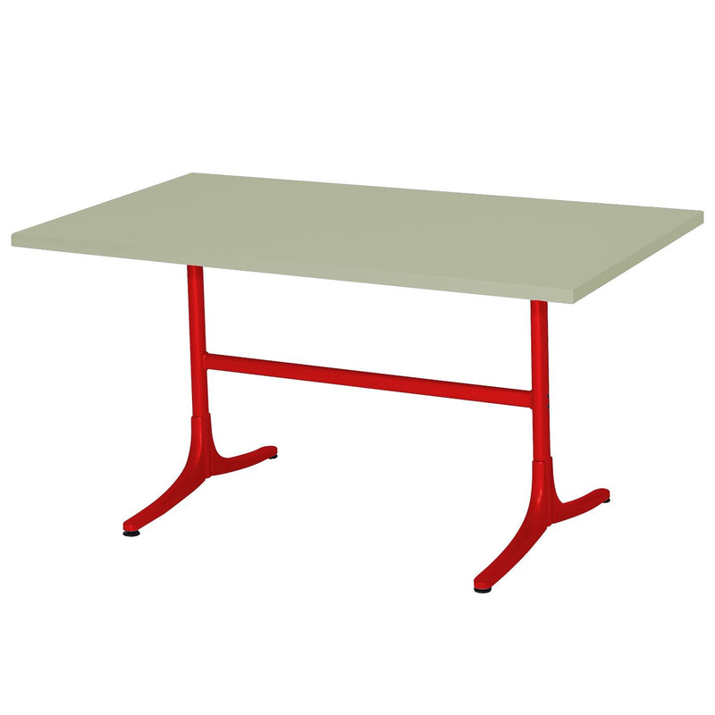 Schaffner Arbon Table repas rabattable 117x70cm Rouge 30 Vert Pastel 64 