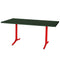 Schaffner Arbon Table repas rabattable 165x90cm Rouge 30 Vert Sapin 66 