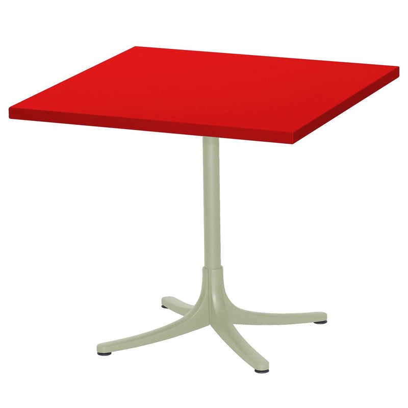 Schaffner Arbon Table repas rabattable 80x80cm Vert Pastel 64 Rouge 30 
