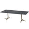 Schaffner Arbon Table repas rabattable extensible 160/218x90cm Champagne 85 Anthracite 77 