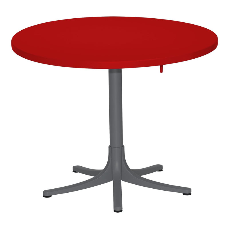 Schaffner Arbon Table repas rabattable Ø117cm Graphite 73 Rouge 30 
