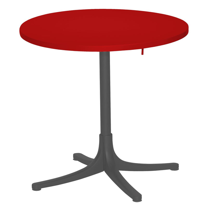 Schaffner Arbon Table repas rabattable Ø72cm Anthracite 77 Rouge 30 