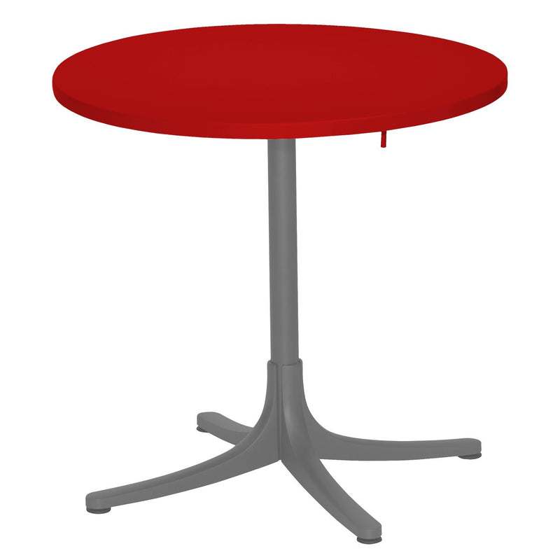 Schaffner Arbon Table repas rabattable Ø72cm Graphite 73 Rouge 30 