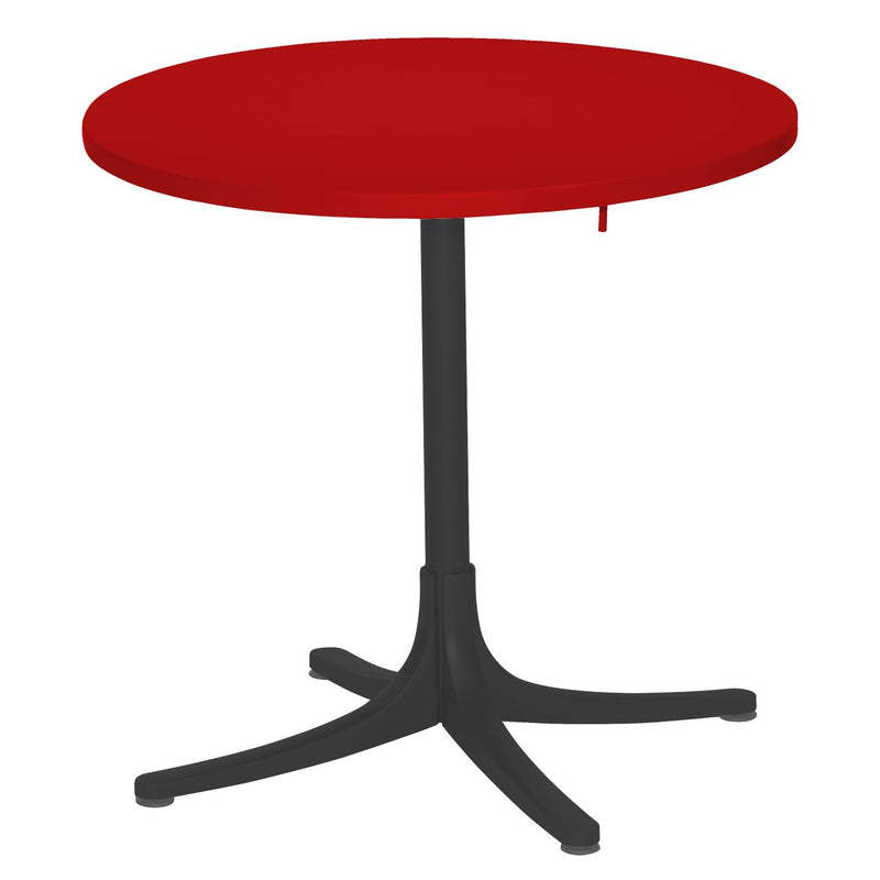Schaffner Arbon Table repas rabattable Ø72cm Noir 91 Rouge 30 