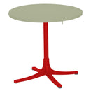 Schaffner Arbon Table repas rabattable Ø72cm Rouge 30 Vert Pastel 64 