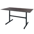 Schaffner Basel table repas rabattable 140x80cm Anthracite 77 Déco Cooperfield dc 