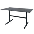 Schaffner Basel table repas rabattable 140x80cm Anthracite 77 Graphite 73 
