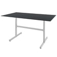 Schaffner Basel table repas rabattable 140x80cm Blanc 90 Anthracite 77 