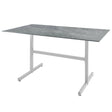 Schaffner Basel table repas rabattable 140x80cm Blanc 90 Déco Béton dd 