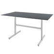 Schaffner Basel table repas rabattable 140x80cm Blanc 90 Graphite 73 