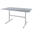 Schaffner Basel table repas rabattable 140x80cm Blanc 90 Gris Argent 78 