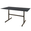 Schaffner Basel table repas rabattable 140x80cm Champagne 85 Anthracite 77 