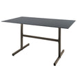 Schaffner Basel table repas rabattable 140x80cm Champagne 85 Graphite 73 