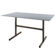 Schaffner Basel table repas rabattable 140x80cm Champagne 85 Gris Argent 78 