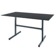 Schaffner Basel table repas rabattable 140x80cm Gris argent 78 Anthracite 77 