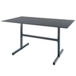 Schaffner Basel table repas rabattable 140x80cm Gris argent 78 Graphite 73 
