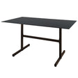 Schaffner Basel table repas rabattable 140x80cm Moka 88 Anthracite 77 