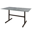 Schaffner Basel table repas rabattable 140x80cm Moka 88 Déco Béton dd 