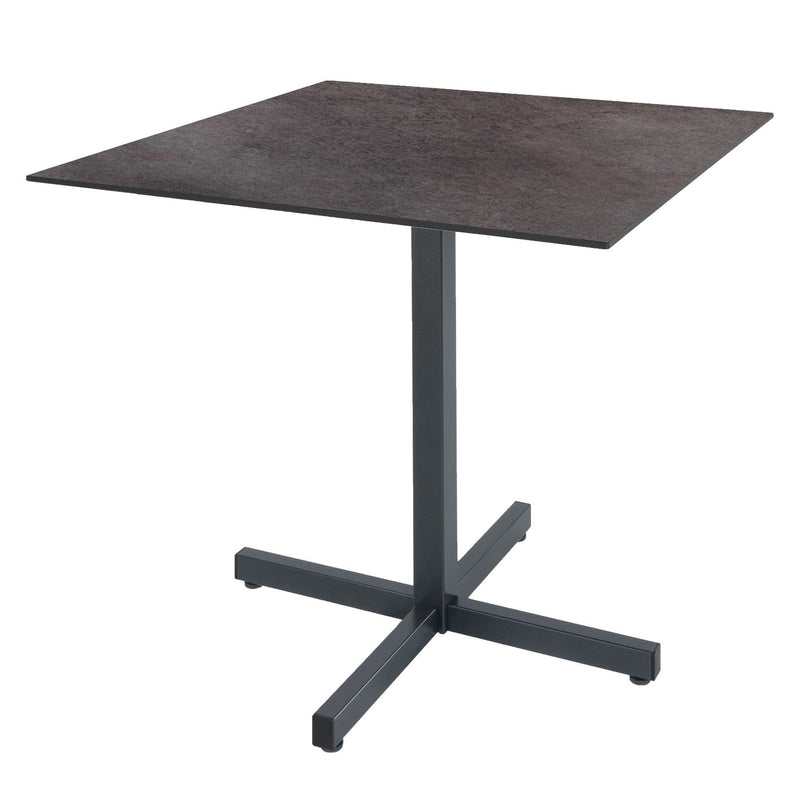 Schaffner Basel table repas rabattable 80x80cm Anthracite 77 Déco Cooperfield dc 