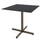 Schaffner Basel table repas rabattable 80x80cm Champagne 85 Anthracite 77 