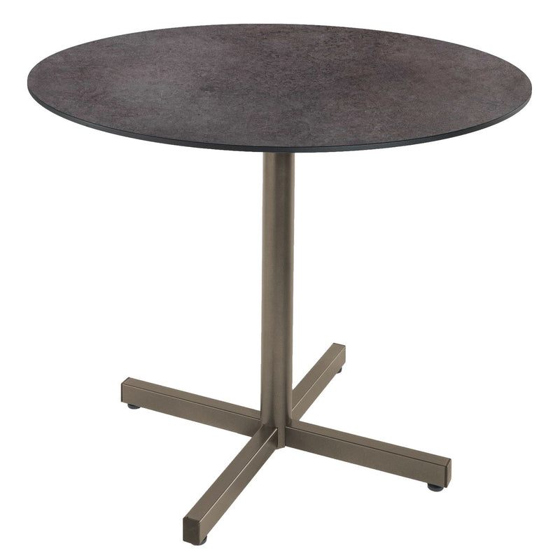 Schaffner Basel table repas rabattable Ø80cm Champagne 85 Déco Cooperfield dc 