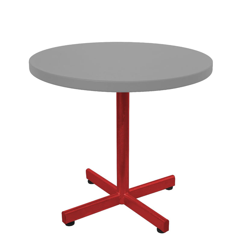 Schaffner Basic Table d'appoint rabattable Ø54cm h:50cm Rouge 30 Gris Argent 78 
