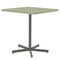 Schaffner Basic Table repas rabattable 70x70cm Graphite 73 Vert Pastel 64 