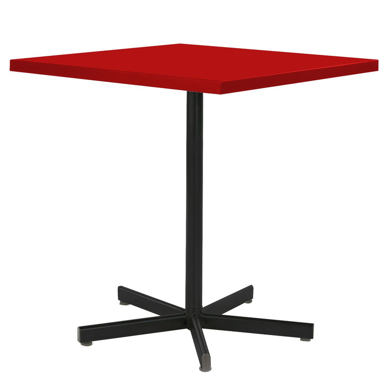 Schaffner Basic Table repas rabattable 70x70cm Noir 91 Rouge 30 