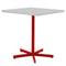 Schaffner Basic Table repas rabattable 70x70cm Rouge 30 Blanc 90 