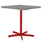 Schaffner Basic Table repas rabattable 70x70cm Rouge 30 Gris Argent 78 