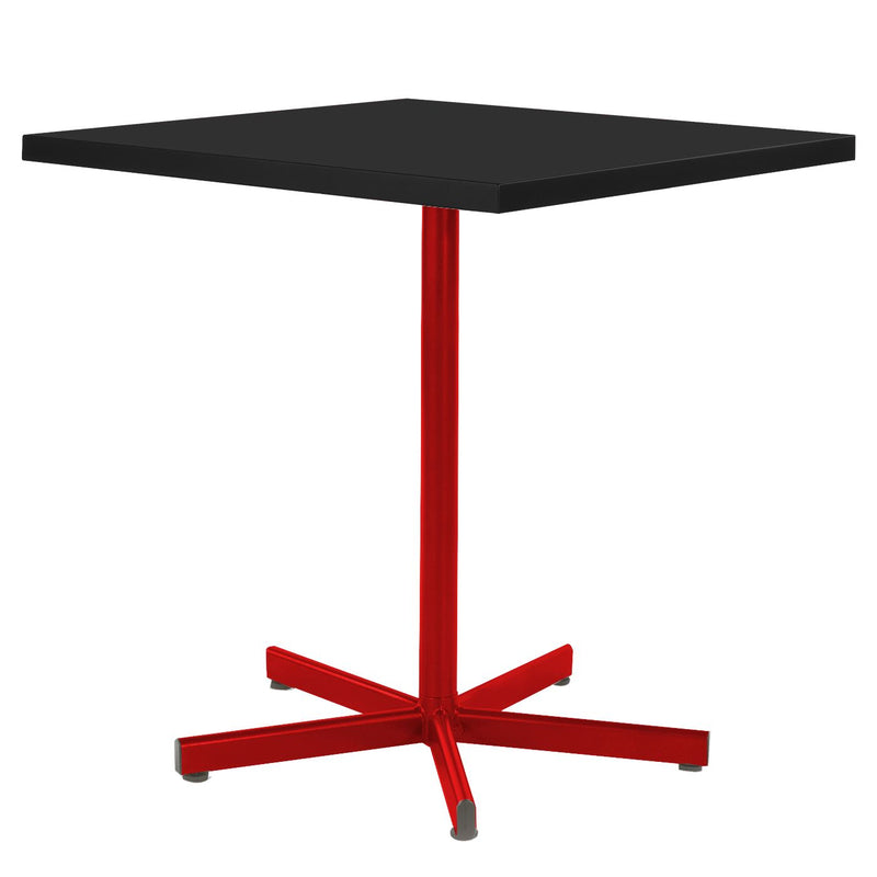 Schaffner Basic Table repas rabattable 70x70cm Rouge 30 Noir 91 